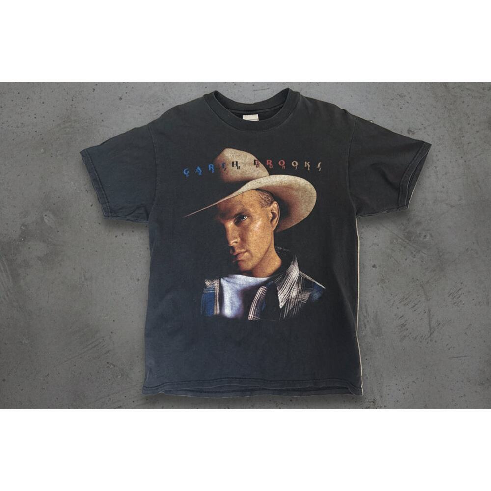 Vintage 2000 Garth Brooks World Tour T-Shirt Black Size Large